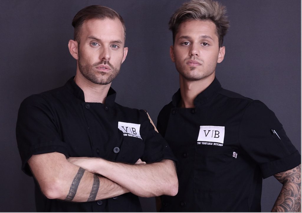 Joshua and Tyler - owners of vegan catering company, The Vegetable Butcher