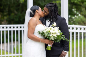 Haitian Bride and Groom Kissing
